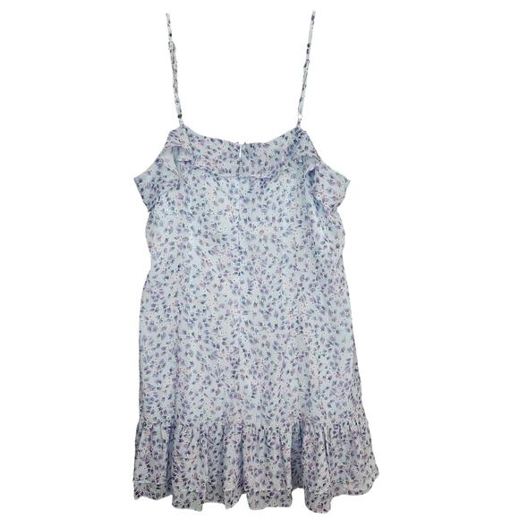 LULU's Sing Sweetly Light Blue Floral Print Mini Dress sz Large NWT Y2K - Picture 3 of 7